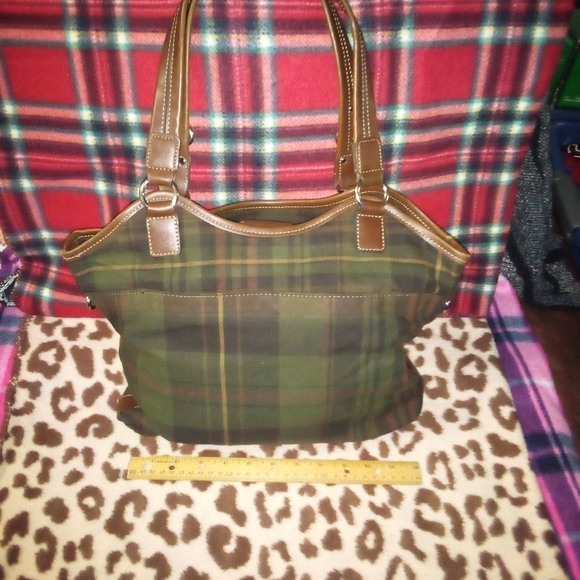 Chaps est.1978 Scottish Plaid Top Handle Purse - Picture 9 of 11